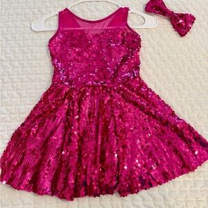 Weissman Girls Pink Sequin Dance Costume